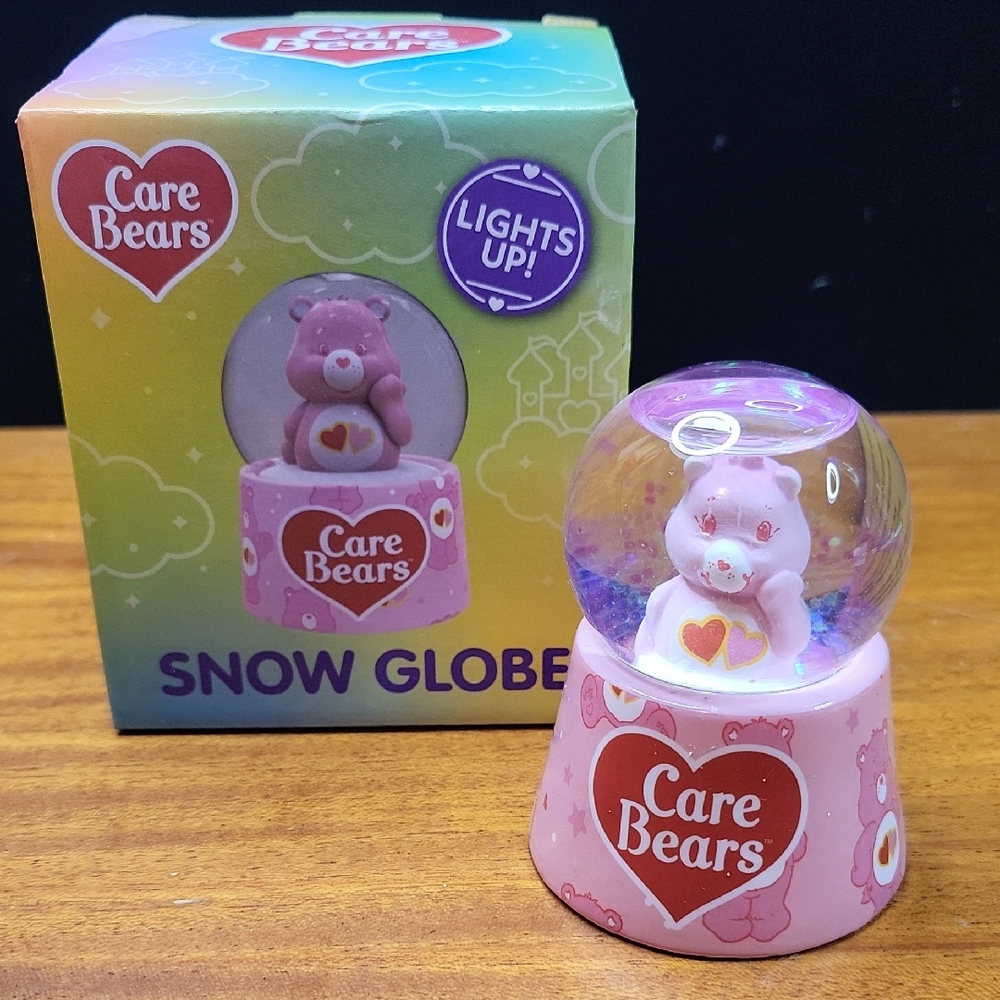 Care Bears Pink Light-Up Snow Globe